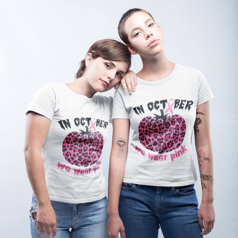 In October We Wear Pink svg, Breast Cancer Awareness, Pink Ribbon, Pink October svg, Pumpkin Leopard, Digital Download, svg dxf png jpg eps - 4.jpg