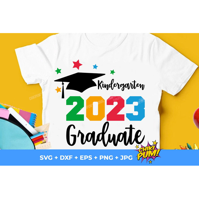 Kindergarten Grad 2023 SVG, Kindergarten Graduation SVG, Class of 2023 SVG, clipart, clip art, Cricut, Silhouette, Instant Download - 1.jpg