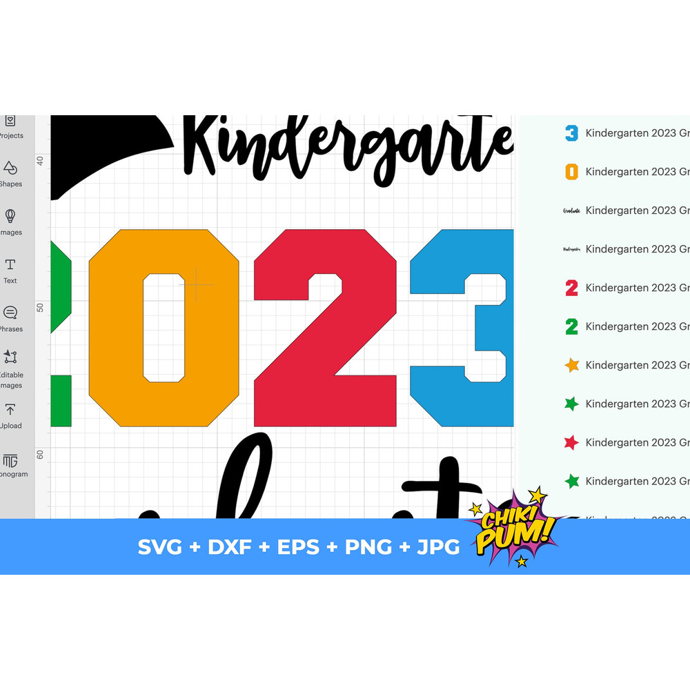 Kindergarten Grad 2023 SVG, Kindergarten Graduation SVG, Class of 2023 SVG, clipart, clip art, Cricut, Silhouette, Instant Download - 6.jpg