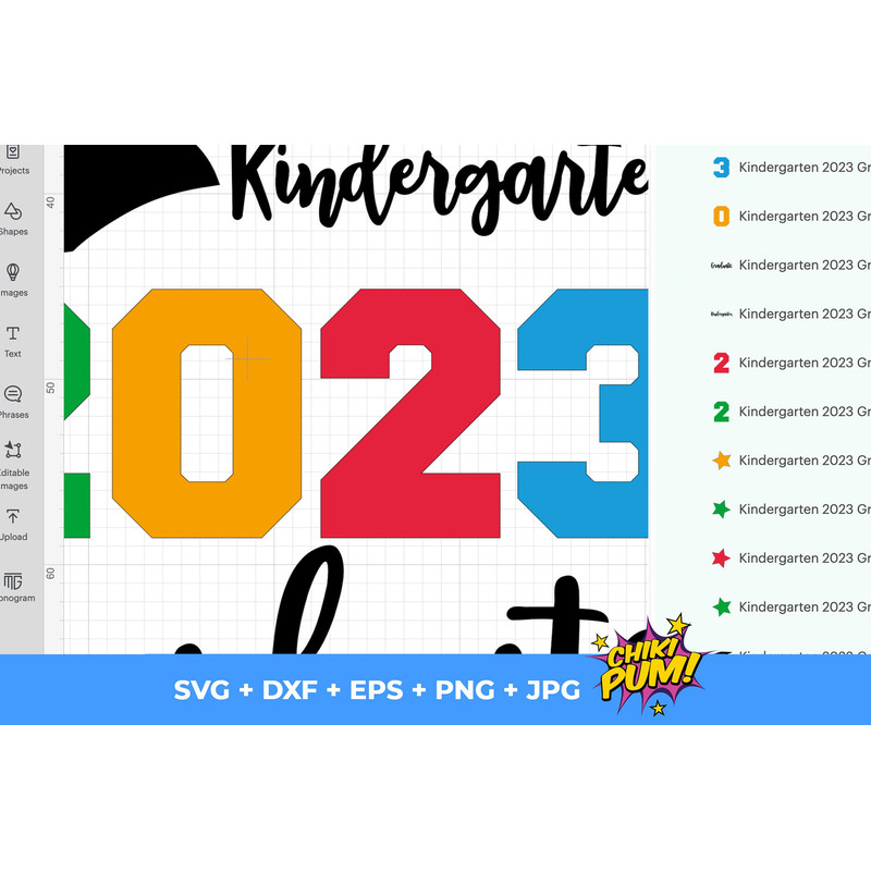 Kindergarten Grad 2023 SVG, Kindergarten Graduation SVG, Class of 2023 SVG, clipart, clip art, Cricut, Silhouette, Instant Download - 6.jpg