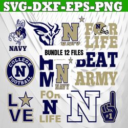 bundle 11 files navy midshipmen football team svg, navy midshipmen svg, n c a a teams svg, n c a a svg, png, dxf, eps, i