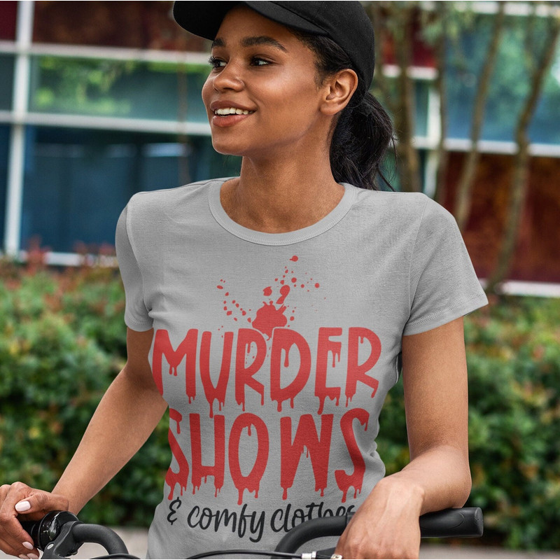 Murder Shows & Comfy Clothes SVG, Crime Shows, Funny Quote SVG, Cutting Files for Silhouette, Cricut - 3.jpg