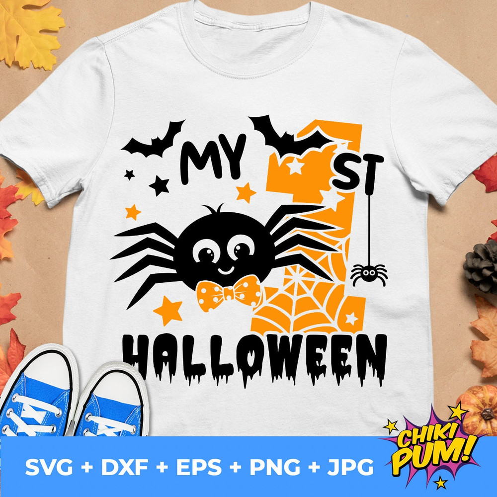 My 1st Halloween Boy svg, My First Halloween svg, Halloween Boy svg, Spider boy svg, Kids Halloween svg Silhouette, files for Cricut - 10.jpg