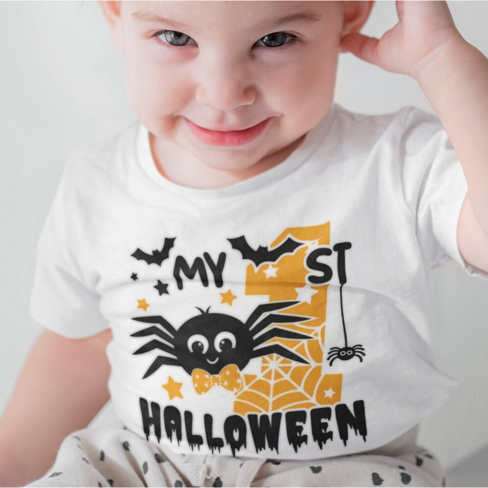 My 1st Halloween Boy svg, My First Halloween svg, Halloween Boy svg, Spider boy svg, Kids Halloween svg Silhouette, files for Cricut - 3.jpg