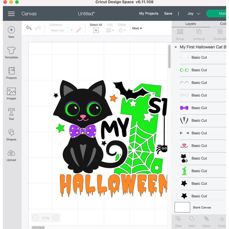 My 1st Halloween Svg, Halloween Boy Svg, Cute Black Cat Svg, Cat With Spiderweb Svg, Baby Svg, Silhouette, Cricut, Black Cat cut files - 4.jpg