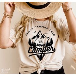 happy camper svg, camping svg, adventure svg, camp life svg, campfire svg, family camping crew svg, vacation svg, png su
