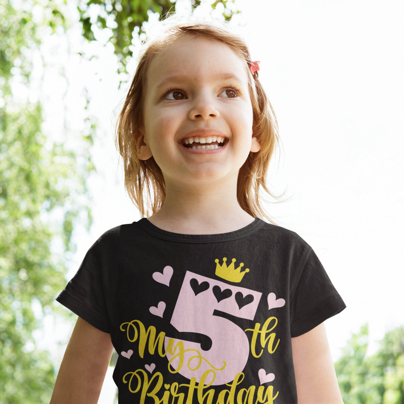 My fifth birthday svg, Birthday girl svg, Fifth birthday svg, 5th Birthday svg, Five years old svg - 3.jpg
