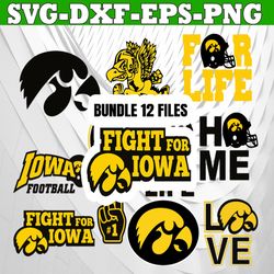 bundle 11 files iowa hawkeyes football team svg, iowa hawkeyes svg, n c a a teams svg, n c a a svg, png, dxf, eps, insta