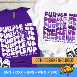 purple up svg, purple up for military kids svg, month of military children svg, eps, png, dxf, svg, jpg