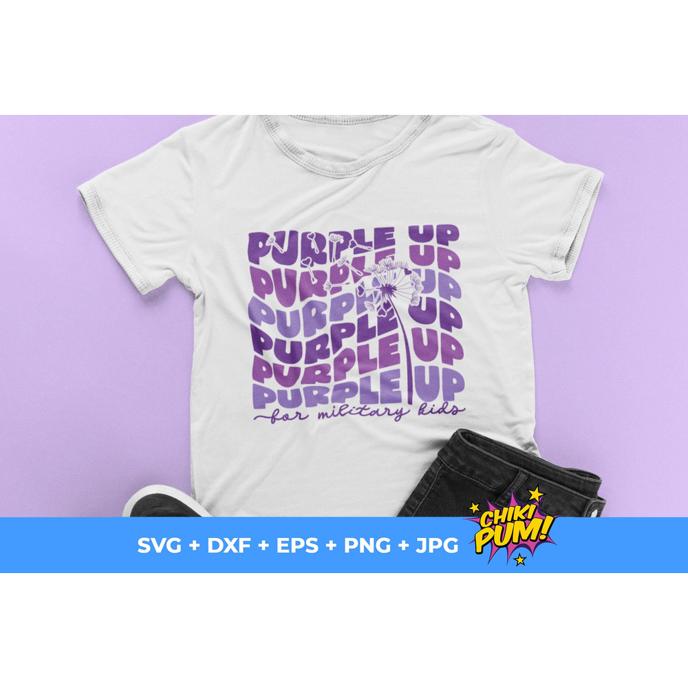 Purple Up SVG, Purple up for military kids SVG, Month of military children SVG, eps, png, dxf, svg, jpg - 3.jpg
