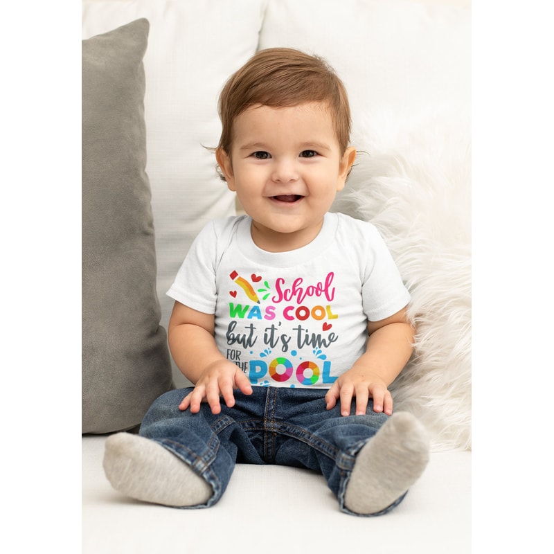 School was cool but its time for the pool SVG, Summertime kids shirt, Last day of school SVG, digital cut files - 3.jpg
