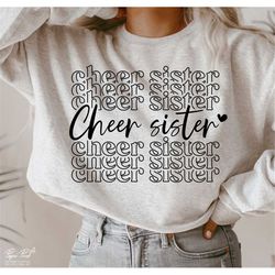 cheer sister svg png, cheerleader svg, team spirit svg, cheer sister shirt svg, cheer life svg, gift for sister svg, sub