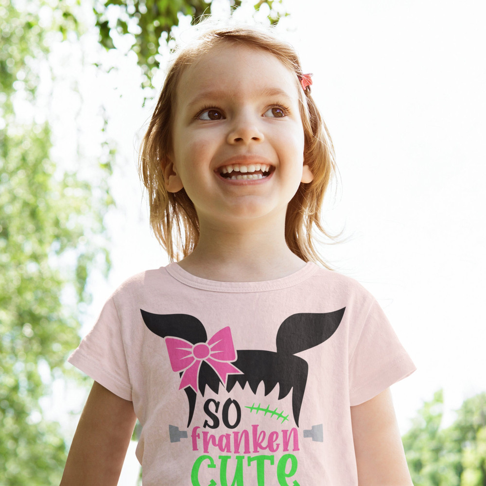 So Franken Cute Svg, Halloween Girl Svg, Miss Frankenstein Svg, Monster Svg, Dxf, Eps, Png, Kids Cut Files, Silhouette Cricut - 4.jpg