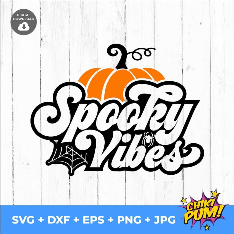 Spooky Vibes Svg Halloween Shirt svg Retro Halloween Spooky Vibes Retro Funny halloween svg Spooky Shirt Svg - 1.jpg