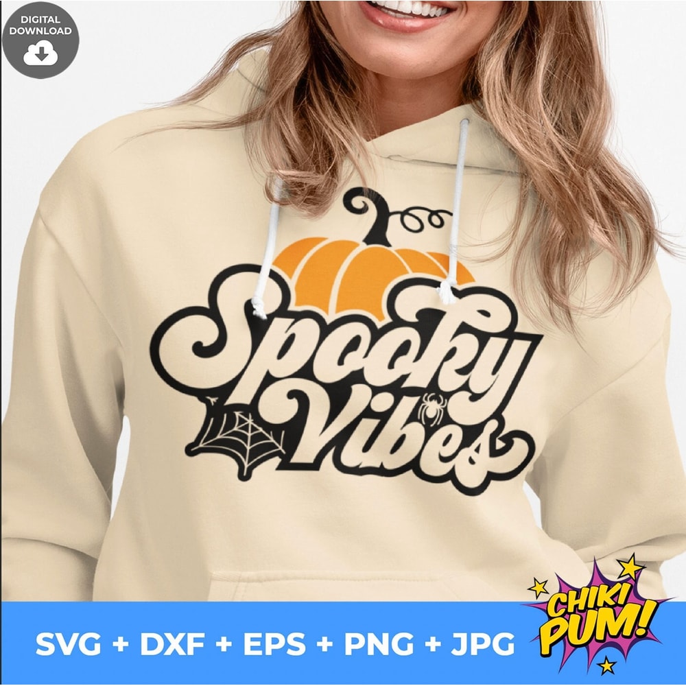 Spooky Vibes Svg Halloween Shirt svg Retro Halloween Spooky Vibes Retro Funny halloween svg Spooky Shirt Svg - 2.jpg