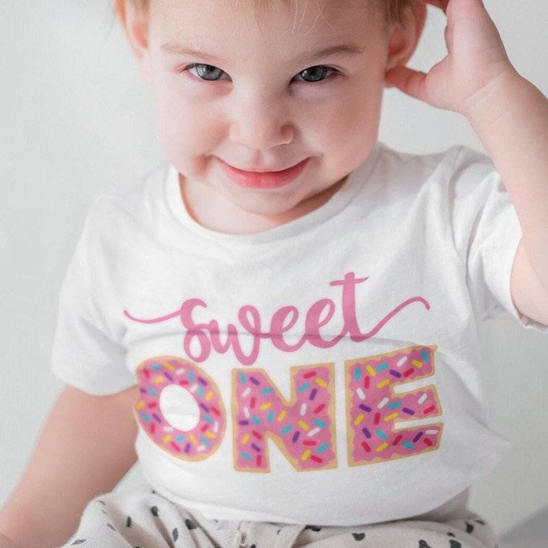 Sweet One SVG, First birthday cutting file, 1st Birthday party Svg, One donut svg, One sweet girl, Cute Donut Silhouette, Cricut Svg, Vinyl - 2.jpg