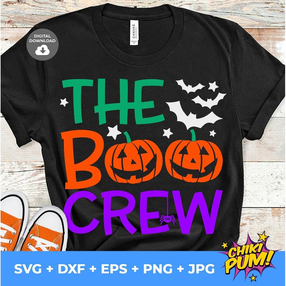 The Boo Crew svg, Halloween svg, Cute Halloween, Funny Halloween, Pumpkins svg, Family Matching shirts, Silhouette, Cricut Cut File - 2.jpg