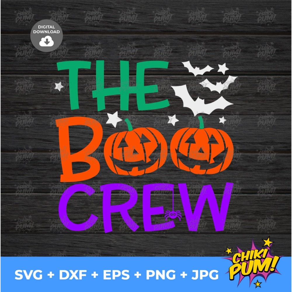 The Boo Crew svg, Halloween svg, Cute Halloween, Funny Halloween, Pumpkins svg, Family Matching shirts, Silhouette, Cricut Cut File - 6.jpg