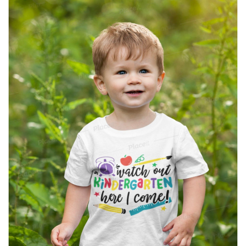 Watch Out Kindergarten Here I Come svg, Kinder SVG file, First Day of School svg file, Back to School shirt - 3.jpg