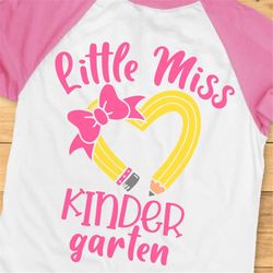 little miss kindergarten svg, back to school svg