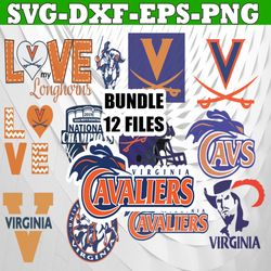 Bundle 12 Files Virginia Cavaliers Football Team SVG, Virginia Cavaliers svg, N C A A Teams svg, N C A A Svg, Png, Dxf,