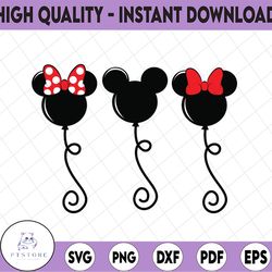 mickey mouse balloon svg, minnie mouse balloons svg, disney balloons svg, png, dxf, cricut, silhouette, cameo cut file,