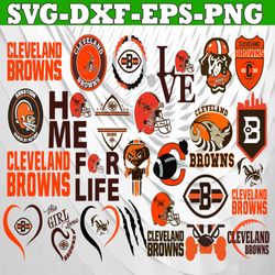 Bundle 27 Files Cleveland Browns Football team Svg, Cleveland Browns Svg, NFL Teams svg, NFL Svg, Png, Dxf, Eps, Instant