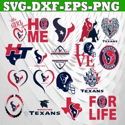 Bundle 18 Files Houston Texans Football team Svg, Houston Texans Svg, NFL Teams svg, NFL Svg, Png, Dxf, Eps, Instant Dow