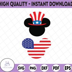 fourth of july svg, micky mouse flag svg, minnie mouse flag svg, patriotic svg, america svg, svg files, cricut and silho