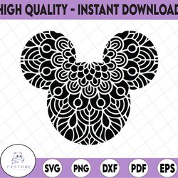 mickey head svg, mickey mandala svg, mickey head cut files, mickey mouse svg, mickey mouse designs, disney silhouette sv