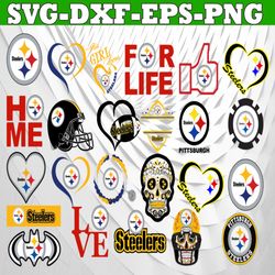 Bundle 24 Files Pittsburgh Steelers Football team Svg, Pittsburgh Steelers Svg, NFL Teams svg, NFL Svg, Png, Dxf, Eps, I
