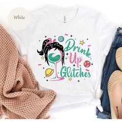 drink up glitches shirt, vanellope von schweetz, wreck it ralph shirt, disney shirts, disney women's shirt e0808