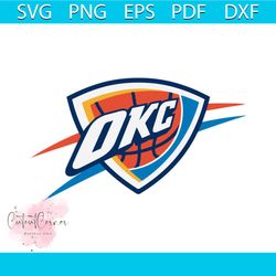 oklahoma city thunder basketball team svg, okc logo svg, sport svg