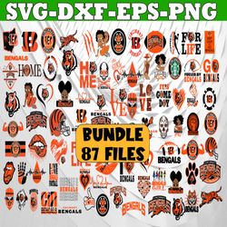 Bundle 87 Files Cincinnati Bengals Football Team Svg, Cincinnati Bengals Svg, NFL Teams svg, NFL Svg, Png, Dxf, Eps, Ins
