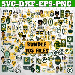 Bundle 105 Files Green Bay Packers Football Team Svg, Green Bay Packers svg, NFL Teams svg, NFL Svg, Png, Dxf, Eps, Inst