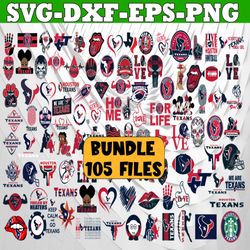 Bundle 105 Files Houston Texans Football Team Svg, Houston Texans Svg, NFL Teams svg, NFL Svg, Png, Dxf, Eps, Instant Do