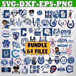 Bundle 64 Files Indianapolis Colts Football Team Svg, Indianapolis Colts Svg, NFL Teams svg, NFL Svg, Png, Dxf, Eps, Ins