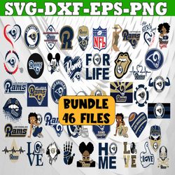 Bundle 46 Files Los Angeles Rams Football Team Svg, Los Angeles Rams svg, NFL Teams svg, NFL Svg, Png, Dxf, Eps, Instant