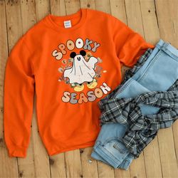 mickey ghost spooky season comfort colors shirt, mickey boo halloween shirt, pumpkin mickey,disney halloween shirt, disn