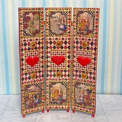 screen for a dollhouse. 1:12. doll furniture, doll miniature, doll accessories.