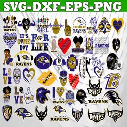 Bundle 50 Files Baltimore Ravens Football Teams Svg, Baltimore Ravens svg, NFL Teams svg, NFL Svg, Png, Dxf, Eps, Instan