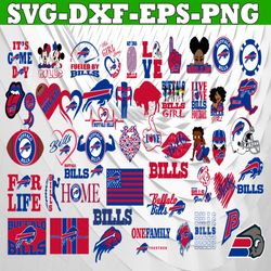 Bundle 50 Files Buffalo Bills Football Teams Svg, Buffalo Bills svg, NFL Teams svg, NFL Svg, Png, Dxf, Eps, Instant Down