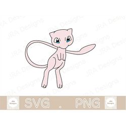 mew svg & png pokemon svg - cricut cut file