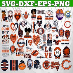 Bundle 50 Files Chicago Bears Football Teams Svg, Chicago Bears svg, NFL Teams svg, NFL Svg, Png, Dxf, Eps, Instant Down