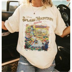 vintage disney splash mountain shirt, splash mountain shirt, disney family trip shirt, retro magic kingdom shirt, walt d