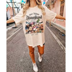 vintage walt disney's disneyland est 1955 where dreams come true shirt, retro mickey shirt, mickey and friends shirt, di
