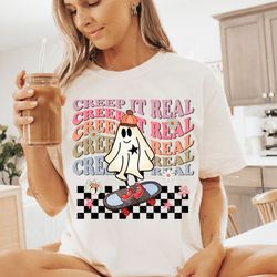 retro halloween comfort colors shirt, creep it real shirt, vin