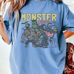 retro halloween comfort colors shirt, monster mash tshirt, vin