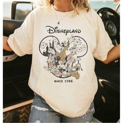 vintage disneyland shirt, disneyland est 1955 california shirt, mickey and friends shirt retro magic kingdom shirt, disn
