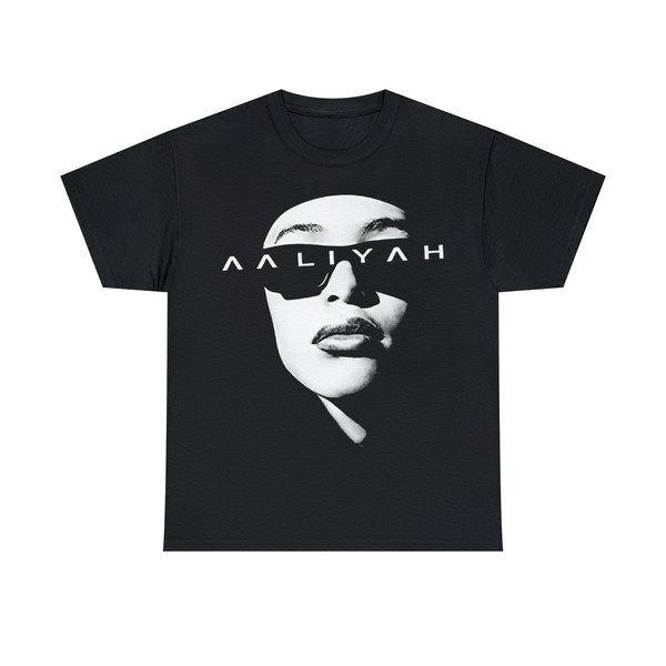 Aaliyah Minimal Black & White 90s Shirt , Aaliyah Shirt T-Sh - Inspire ...